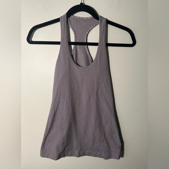 Lululemon purple stripe racerback tank top 4 - Picture 2 of 5